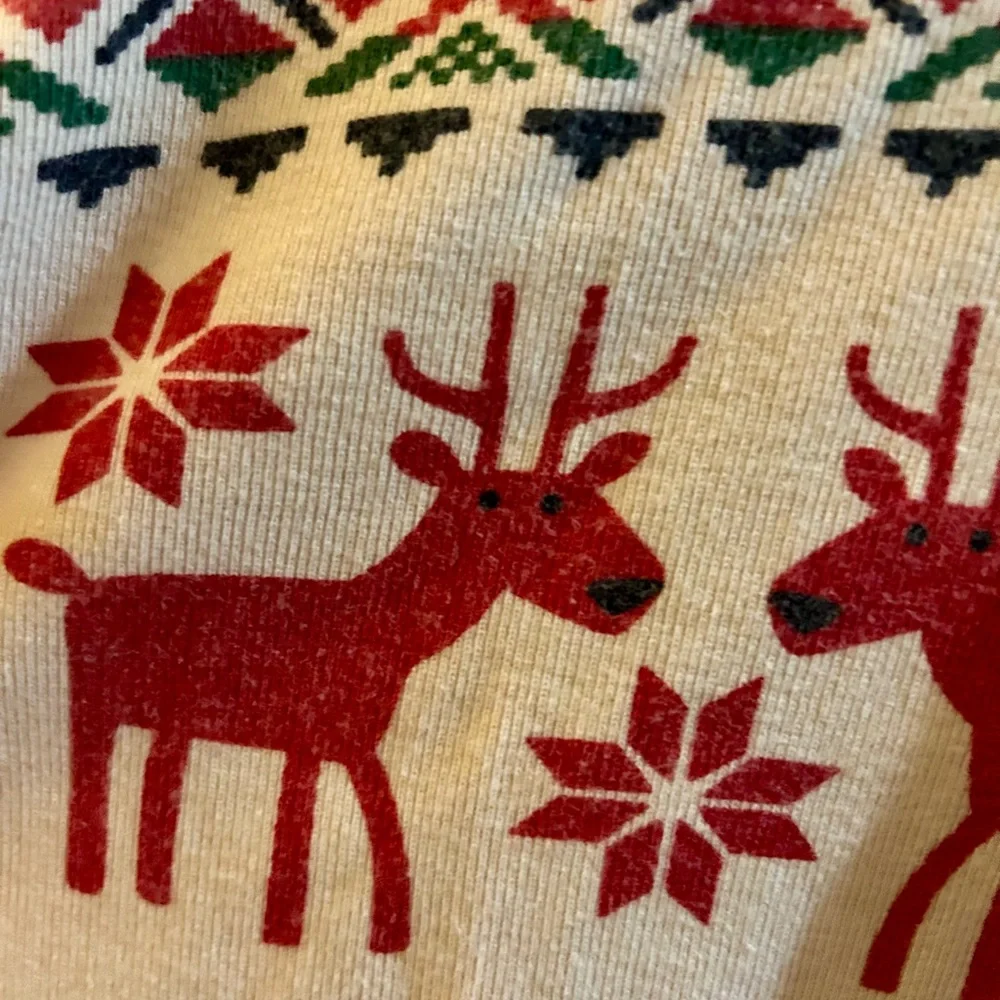Hanna Andersson Dear Deer Long John pajama set 2T Reindeer Christmas Nordic PJs